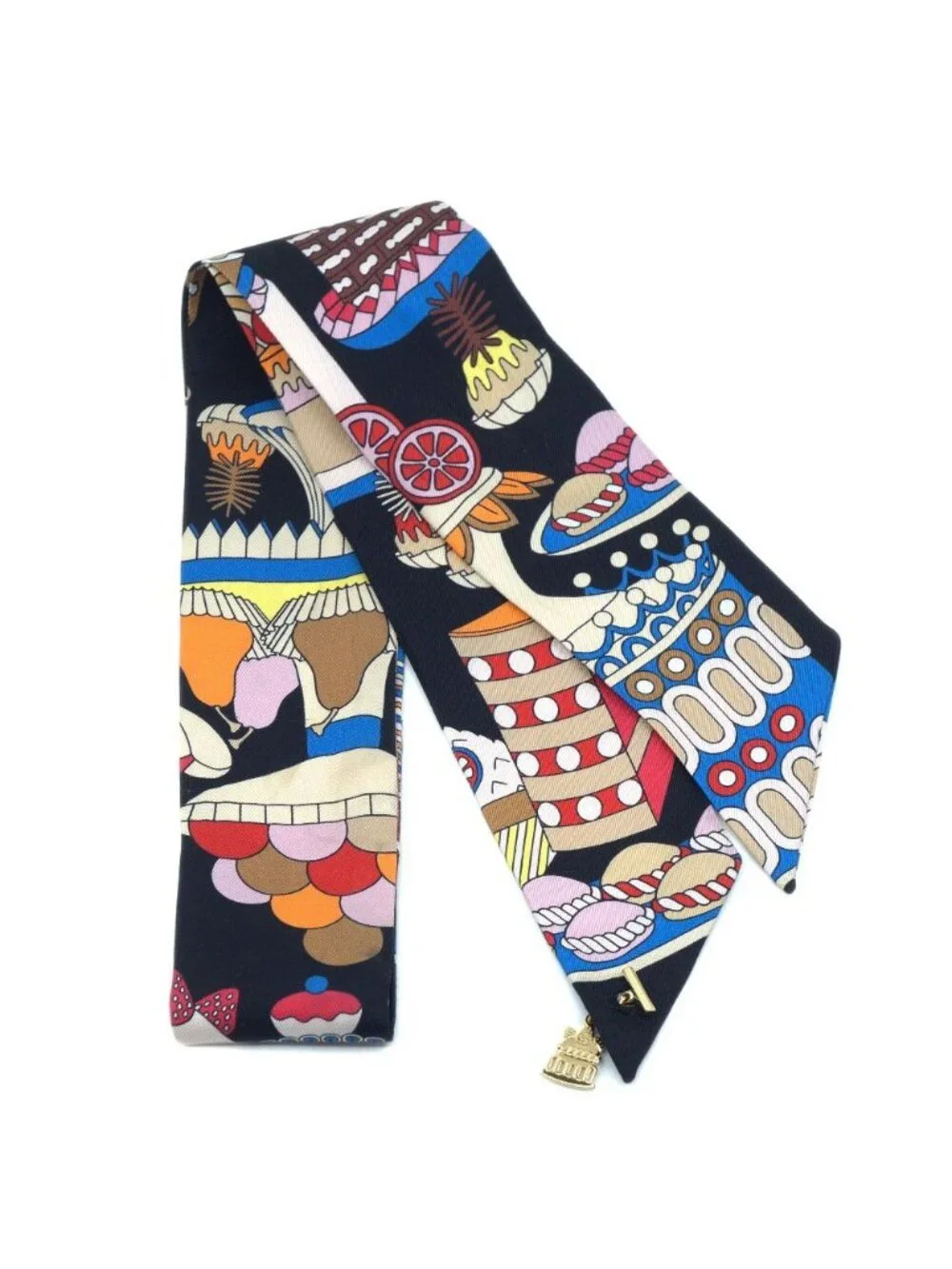 Hermes Twill la Patisserie Charm Scarf 100% Silk